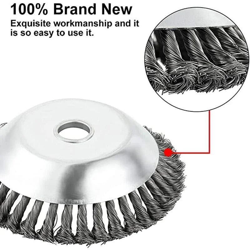Hocozy - Garden Weed Brush for Lawn Mowers and Trimmers - Weed Removal Tool Heavy-Duty Brush Head Landscape Maintenance Outdoor Gardening Accessory Durable Design Easy Attachment Lawn Care Tool