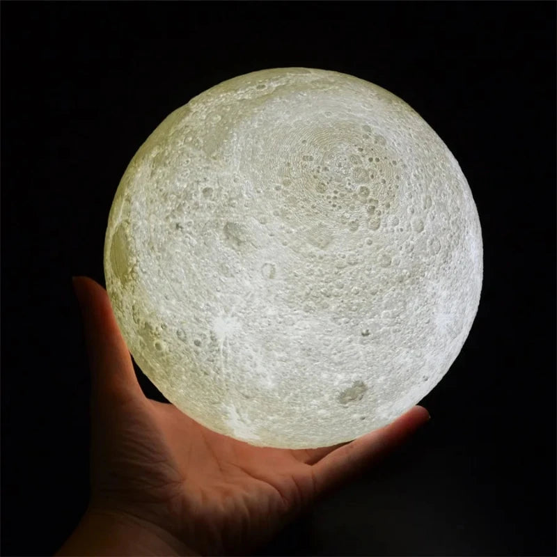 Hocozy - 3D Touch Moon Lamp - light accessoires lamp led modern sensor solar decor waterproof wireless wall