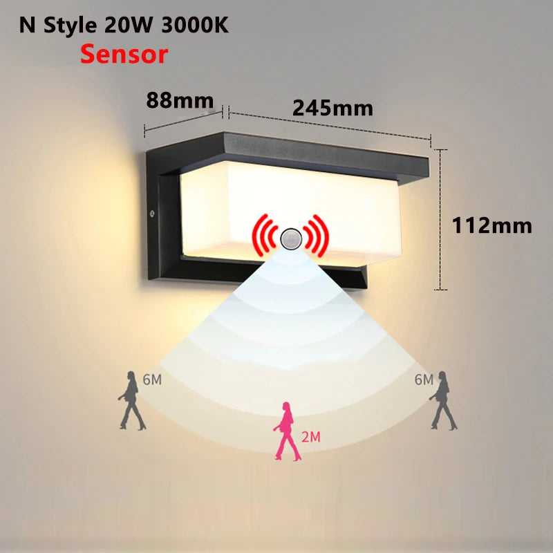 Hocozy - Waterproof Motion Sensor Outdoor LED Lights - light accessoires lamp led modern sensor solar decor waterproof wireless wall