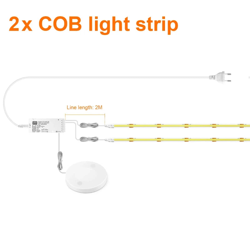 Hocozy - Dimmable LED Cabinet Light with Touch Motion Sensor Switch - light accessoires lamp led modern sensor solar decor waterproof wireless wall