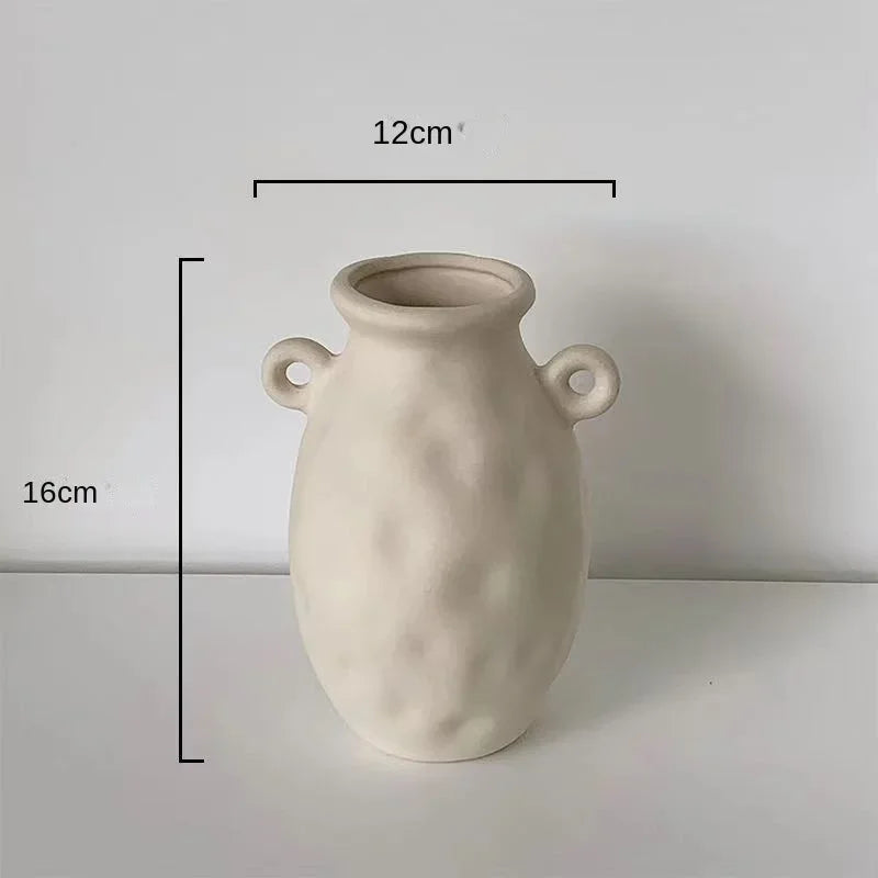 Hocozy - Modern Simple Ceramic Art Vase - Modern Simple Ceramic Art Vase for Home Decor, Stylish Centerpiece, Handmade, Unique Design, Indoor Plant Holder, Elegant Gift Option.