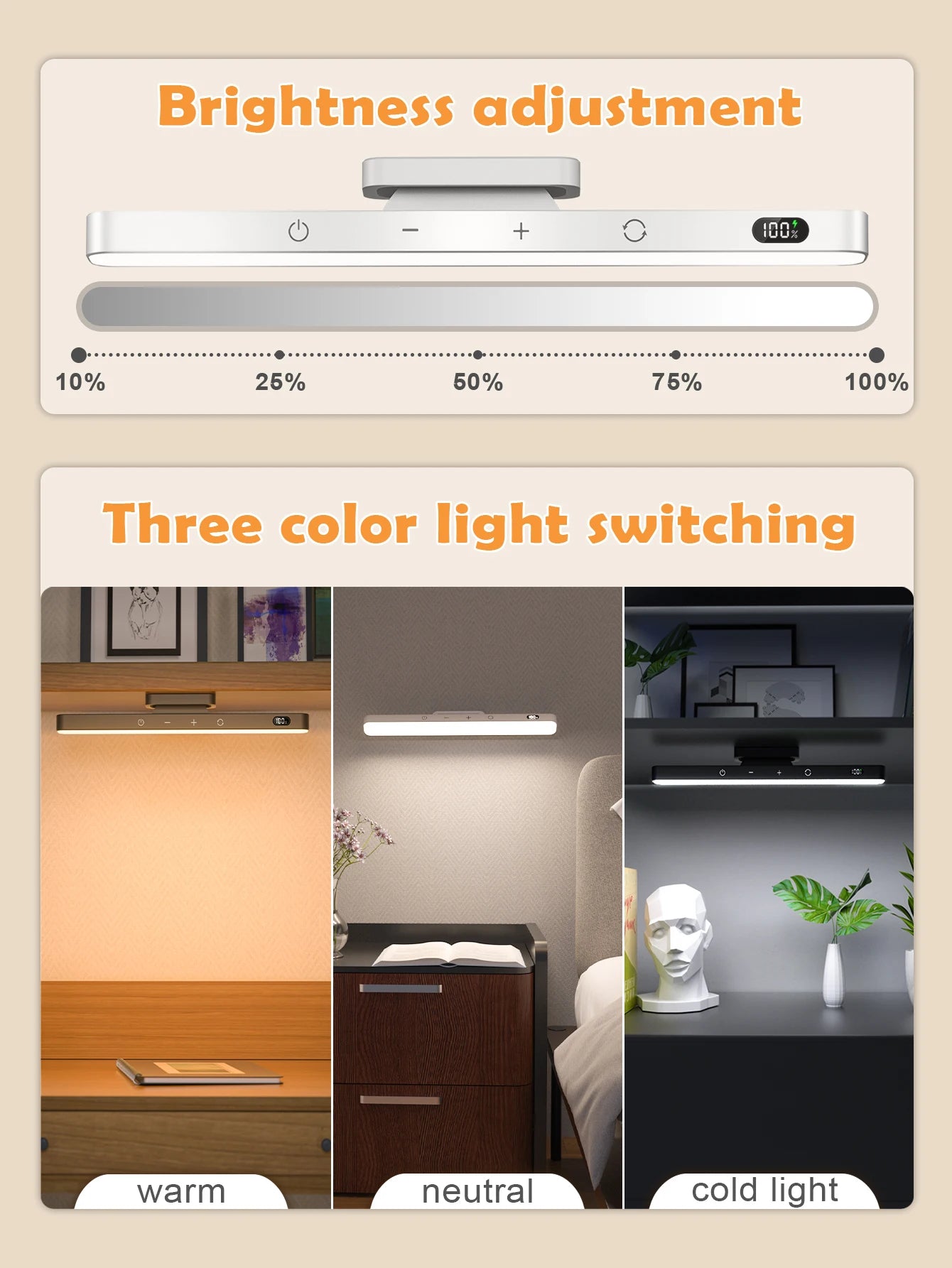 Hocozy - Touch Magnetic Desk Lamp with Rechargeable Battery - light accessoires lamp led modern sensor solar decor waterproof wireless wall
