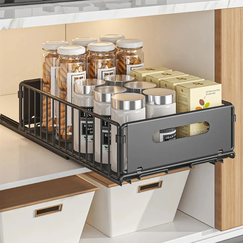 Hocozy - Storage Rack Pull Out Cabinet Organizer - kitchen Storage organizer drawer dish rack drying cabinet pot pan holder