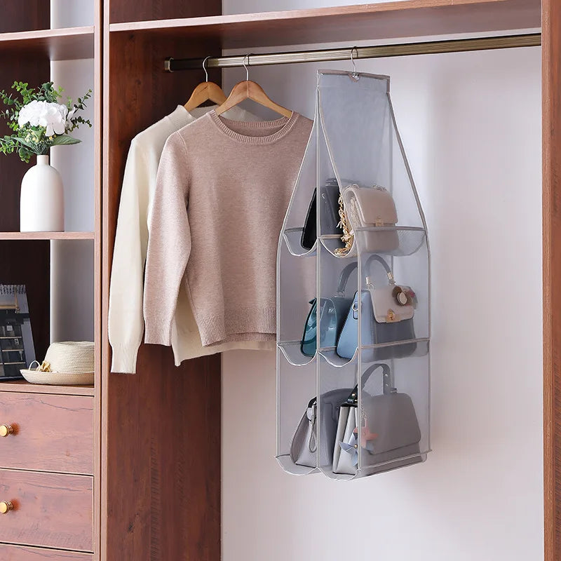 Hocozy - Hanging Closet Transparent Storage Bag - big clothes bag storage box organizer sock hanger hook travel set under bed