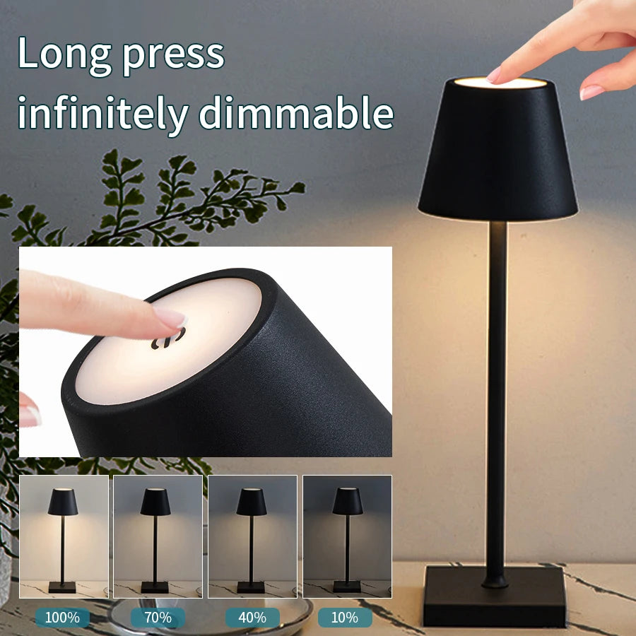 Hocozy - Wireless Touch Switch Bedside Lamp - light accessoires lamp led modern sensor solar decor waterproof wireless wall