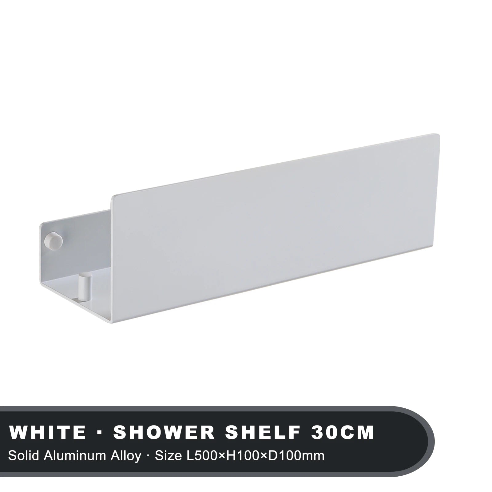 Hocozy - Modern Black Bathroom Shelf - Wall Mounted Storage Sleek Design Home Decor Bathroom Organizer Stylish Shelf Space Saver Bathroom Accessories Contemporary Design