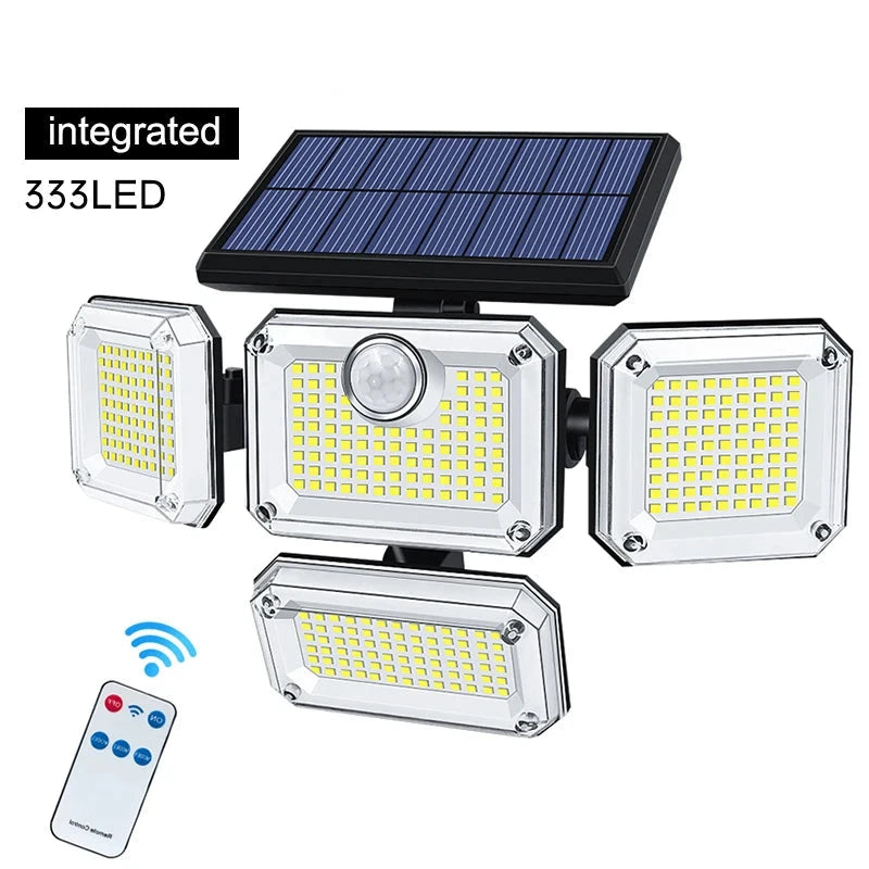 Hocozy - 333 Led Solar Lamp with Motion Sensor - light accessoires lamp led modern sensor solar decor waterproof wireless wall
