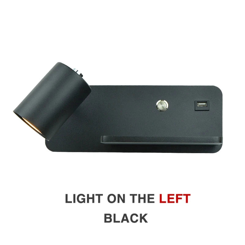 Hocozy - Bedside LED Wall Light with Phone Charging - light accessoires lamp led modern sensor solar decor waterproof wireless wall