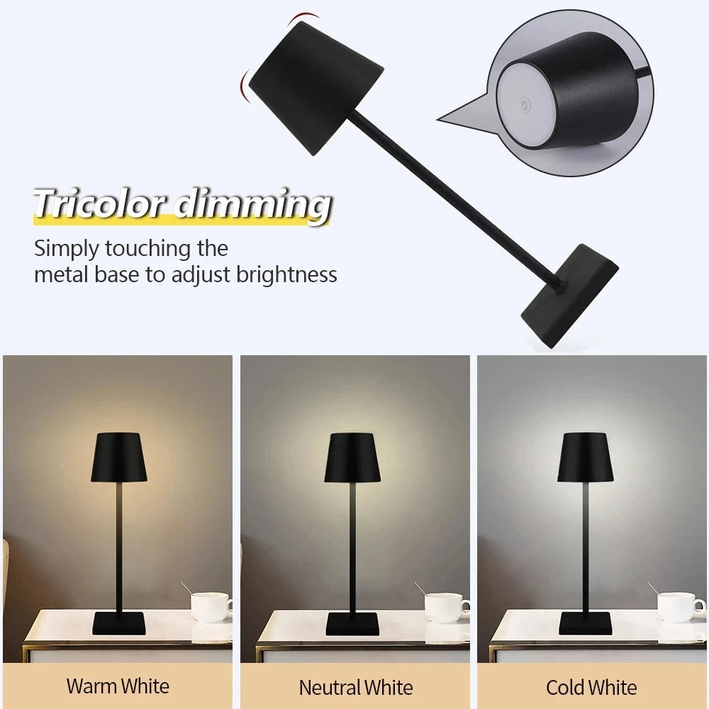Hocozy - Wireless Touch Switch Bedside Lamp - light accessoires lamp led modern sensor solar decor waterproof wireless wall