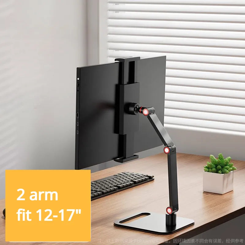 Hocozy - Portable Monitor Stand for 30-43 Cm Screens - Portable Adjustable Ergonomic Design Desk Accessory Space Saver Lightweight Laptop Holder Heat Dissipation Travel-Friendly Computer Stand Desk Organizer