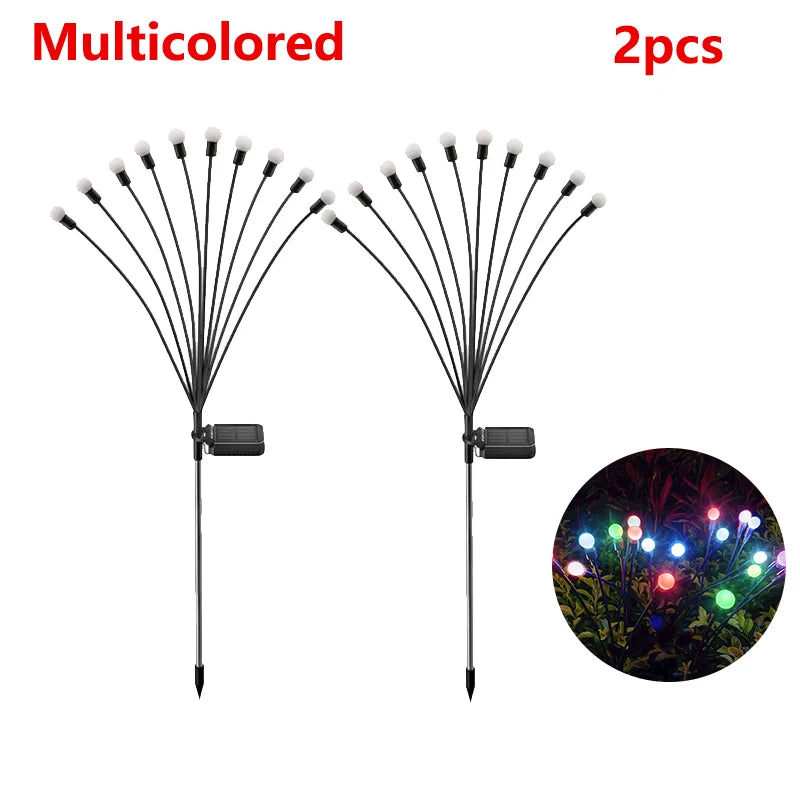 Hocozy - Solar Firefly Style Lights for Garden - light accessoires lamp led modern sensor solar decor waterproof wireless wall