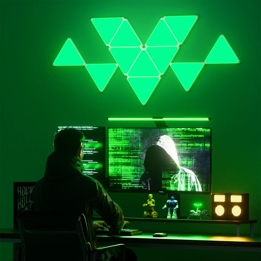 Hocozy - Game Room DIY Triangle Lamps (WIFI, Bluetooth, APP Control) - light accessoires lamp led modern sensor solar decor waterproof wireless wall