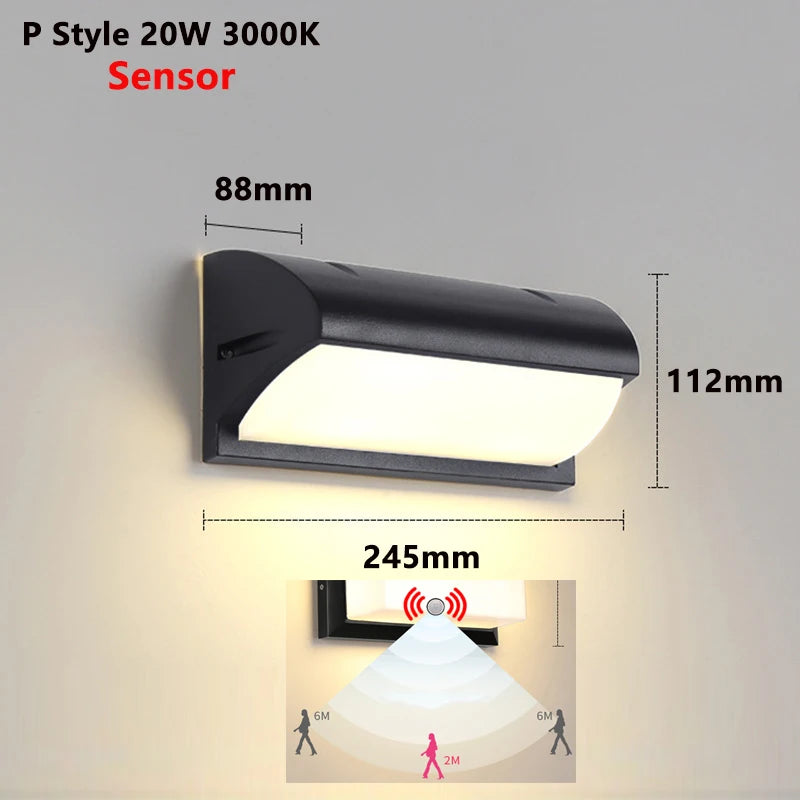 Hocozy - Waterproof Motion Sensor Outdoor LED Lights - light accessoires lamp led modern sensor solar decor waterproof wireless wall