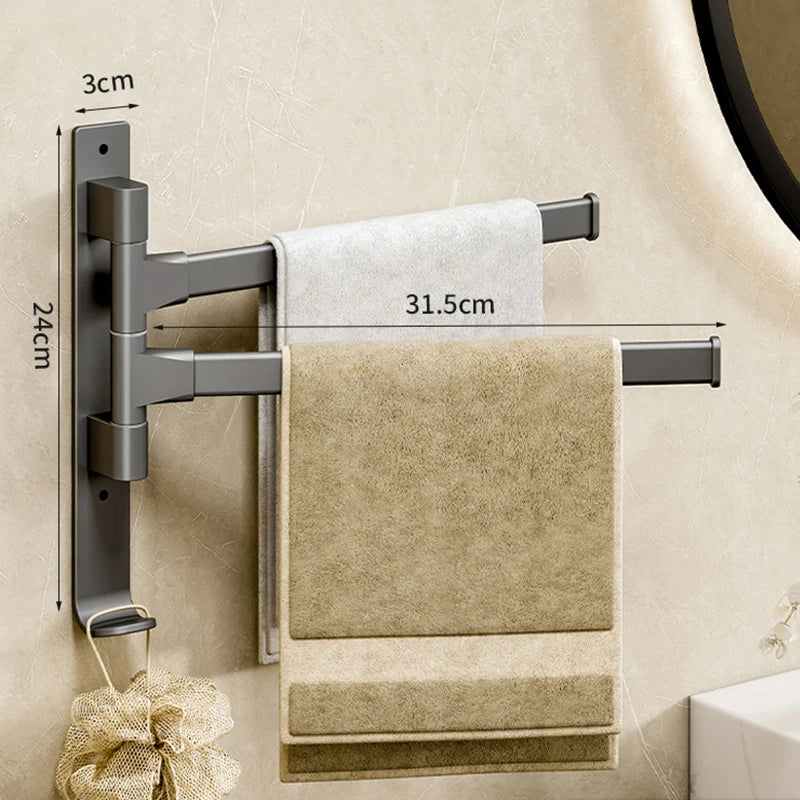 Hocozy - Rotatable Bathroom Towel Rack - bathroom toilet rack holder shelf hardware organizer accessories