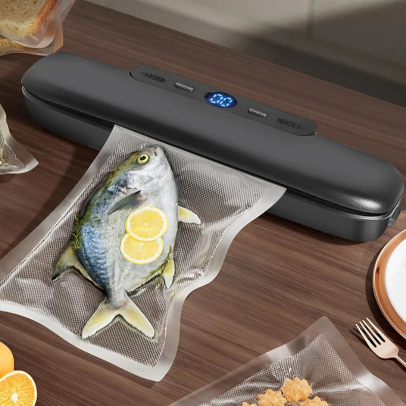 Hocozy - Vacuum Sealer Packaging Machine - Food Preservation Air Tight Sealing Kitchen Appliance Freshness Keeper Easy to Use Compact Design Countertop Appliance Meal Prep Saver