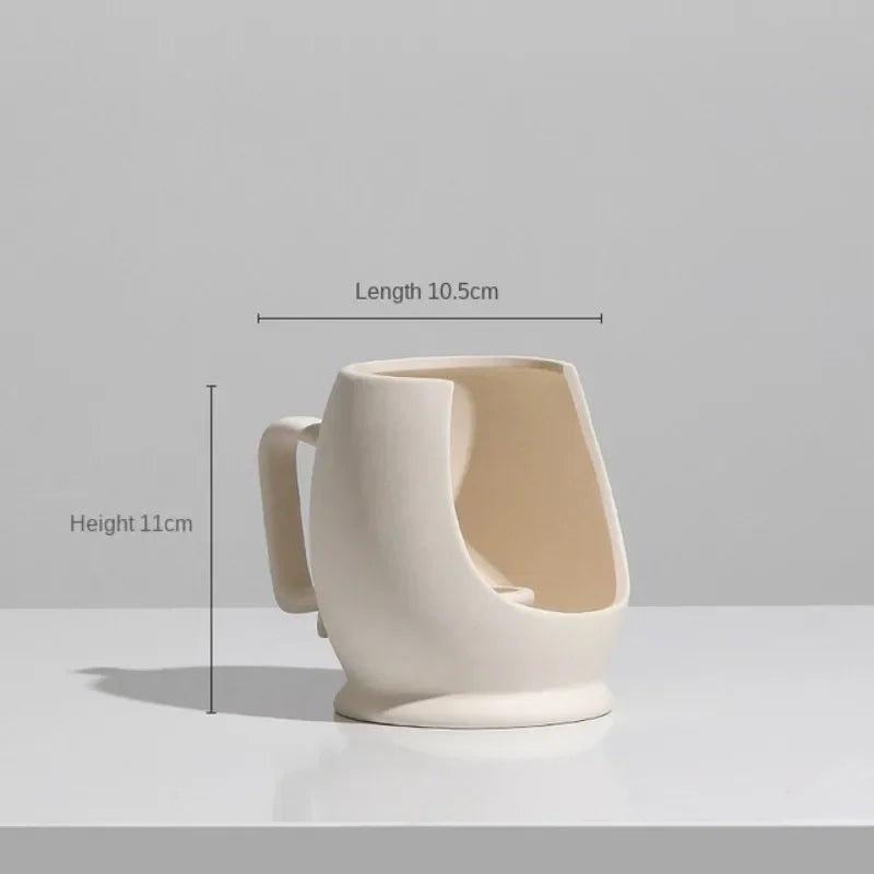 Hocozy - Modern Simple Ceramic Art Vase - Modern Simple Ceramic Art Vase for Home Decor, Stylish Centerpiece, Handmade, Unique Design, Indoor Plant Holder, Elegant Gift Option.