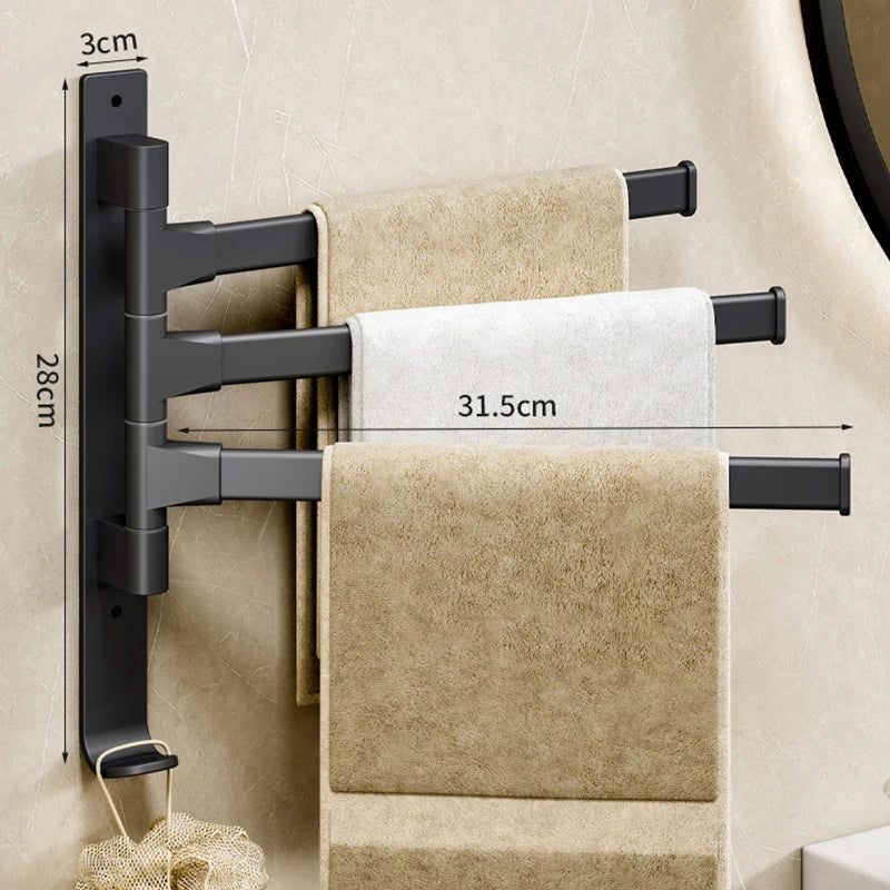 Hocozy - Rotatable Bathroom Towel Rack - bathroom toilet rack holder shelf hardware organizer accessories