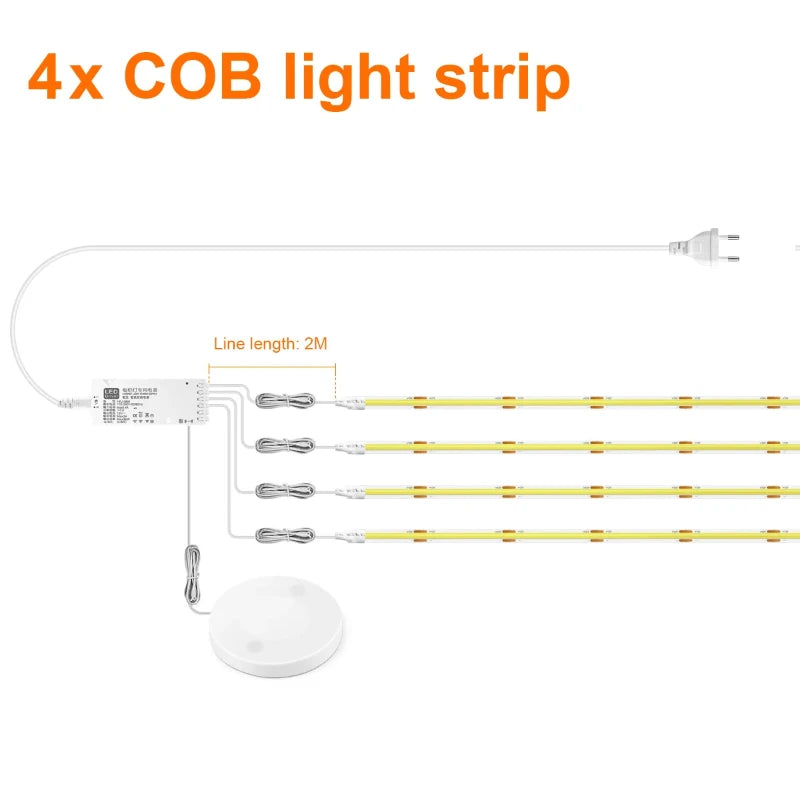 Hocozy - Dimmable LED Cabinet Light with Touch Motion Sensor Switch - light accessoires lamp led modern sensor solar decor waterproof wireless wall