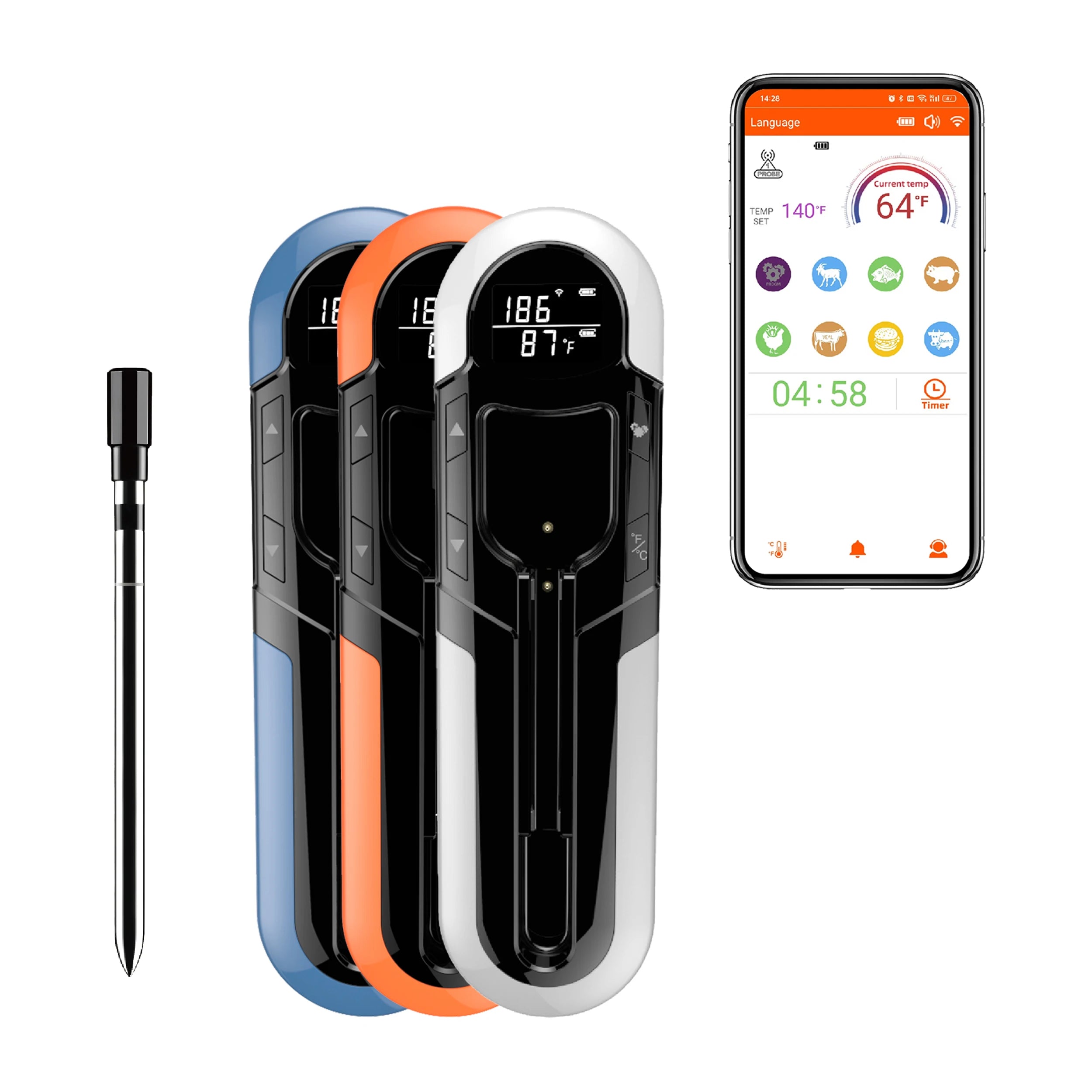 Hocozy - Wireless Meat Cooking Thermometer - grill cover bbq accessories outdoor cooking kebab fish meat burger tool set