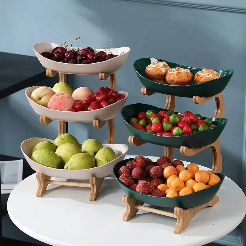 Hocozy - Table Plates with Separate Sections for Fruits - Serving Dish Kitchenware Party Supplies Food Presentation Fruit Tray Decorative Plates Meal Prep