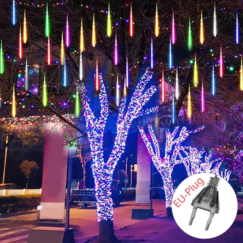 Hocozy - Solar Meteor Shower Rain String Lights - light accessoires lamp led modern sensor solar decor waterproof wireless wall