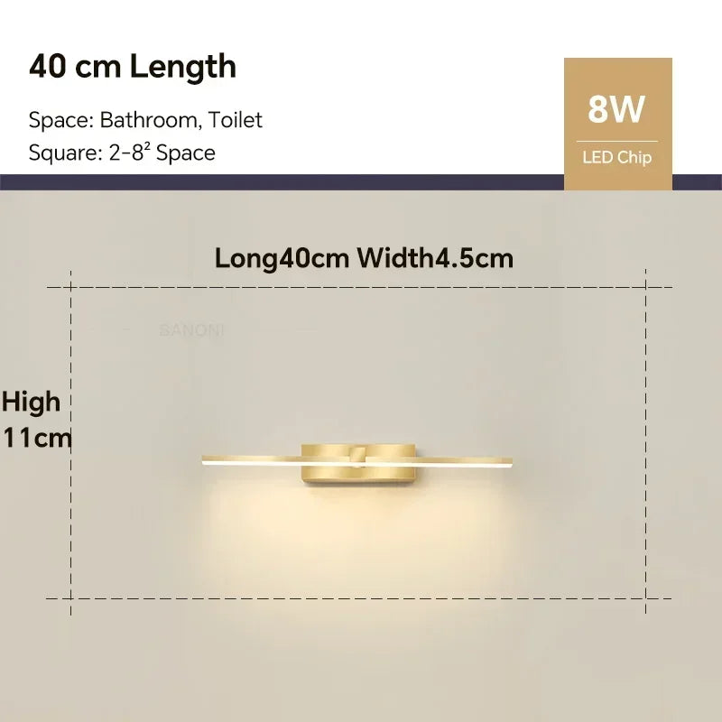Hocozy - Modern Aluminum LED Wall Light for Bathroom - light accessoires lamp led modern sensor solar decor waterproof wireless wall