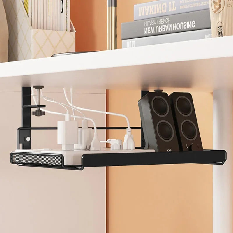 Hocozy - Under Desk Cable Management Tray - Wire Organizer Clutter-Free Solution Cable Storage Adjustable Tray Home Office Accessories Easy Installation Durable Design Tidy Workspace