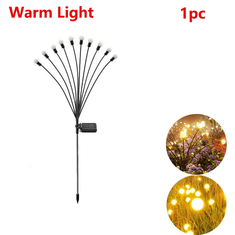 Hocozy - Solar Firefly Style Lights for Garden - light accessoires lamp led modern sensor solar decor waterproof wireless wall