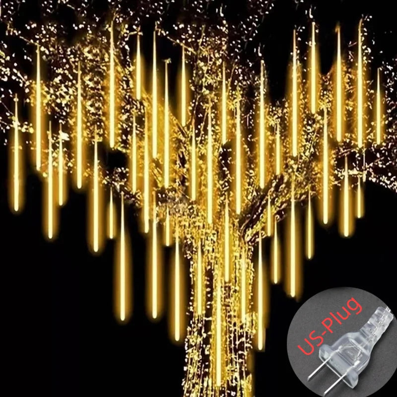 Hocozy - Solar Meteor Shower Rain String Lights - light accessoires lamp led modern sensor solar decor waterproof wireless wall