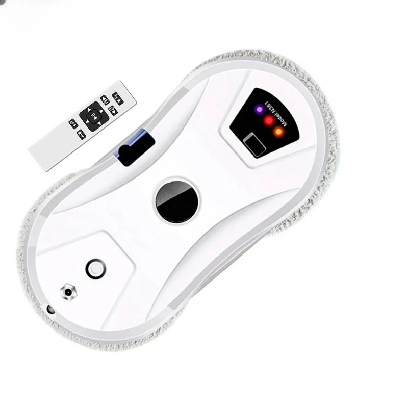 Hocozy - Robot Steam Brush Window Cleaner - Robot Window Vacuum Cleaner Automated Cleaning Device Smart Home Gadget Window Cleaning Robot Cordless Operation Indoor Outdoor Use Compact Design Effortless Cleaning High-Efficiency Glass Cleaner