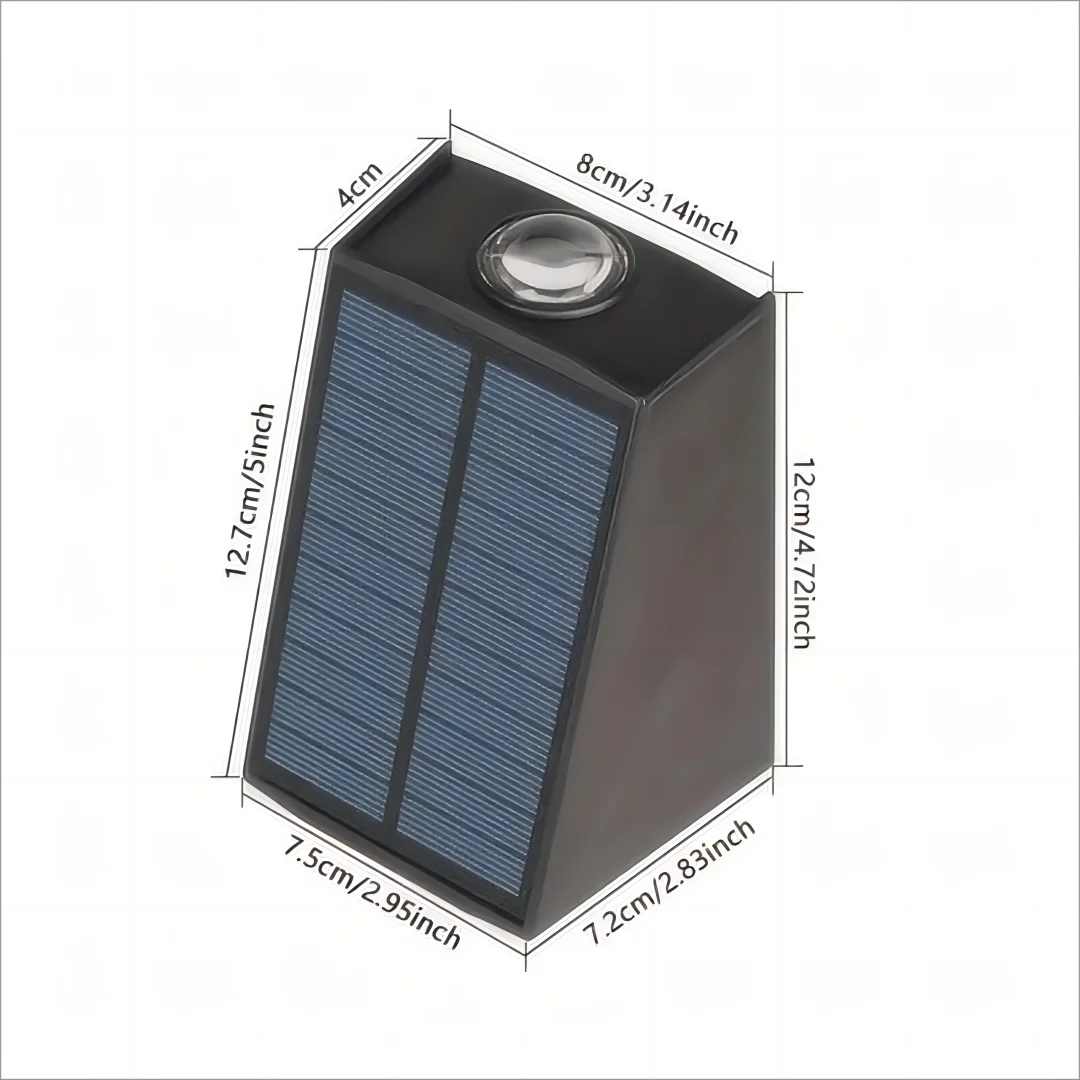 Hocozy - Solar Up And Down Glow Wall Light - light accessoires lamp led modern sensor solar decor waterproof wireless wall