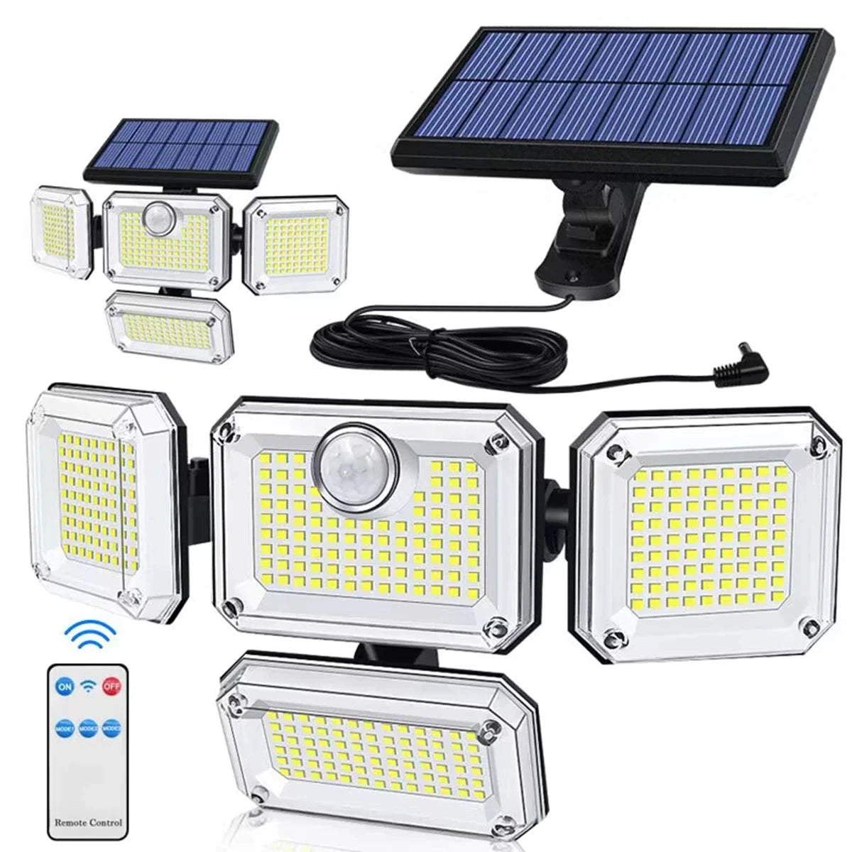 Hocozy - 333 Led Solar Lamp with Motion Sensor - light accessoires lamp led modern sensor solar decor waterproof wireless wall