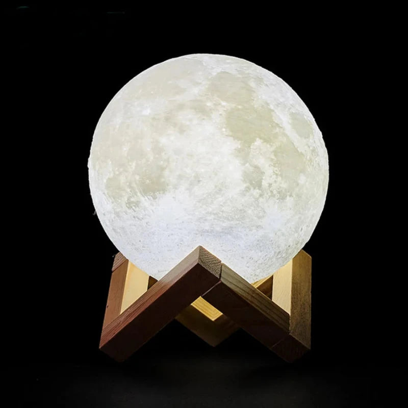 Hocozy - 3D Touch Moon Lamp - light accessoires lamp led modern sensor solar decor waterproof wireless wall