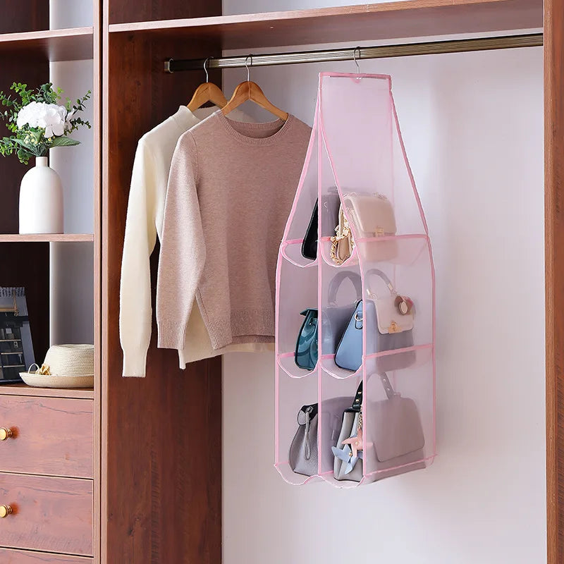 Hocozy - Hanging Closet Transparent Storage Bag - big clothes bag storage box organizer sock hanger hook travel set under bed
