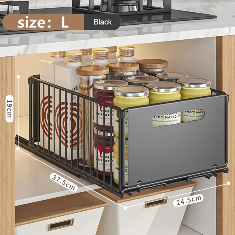 Hocozy - Storage Rack Pull Out Cabinet Organizer - kitchen Storage organizer drawer dish rack drying cabinet pot pan holder