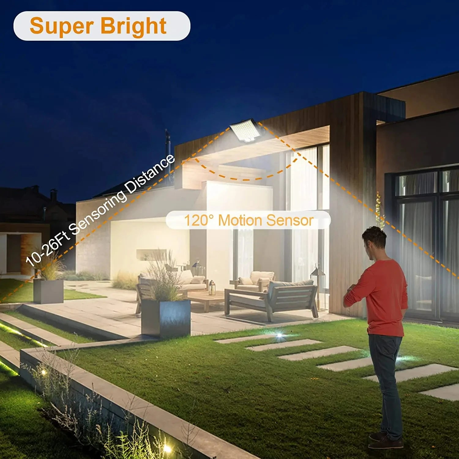Hocozy - Bright Solar Light with Motion Sensor - light accessoires lamp led modern sensor solar decor waterproof wireless wall