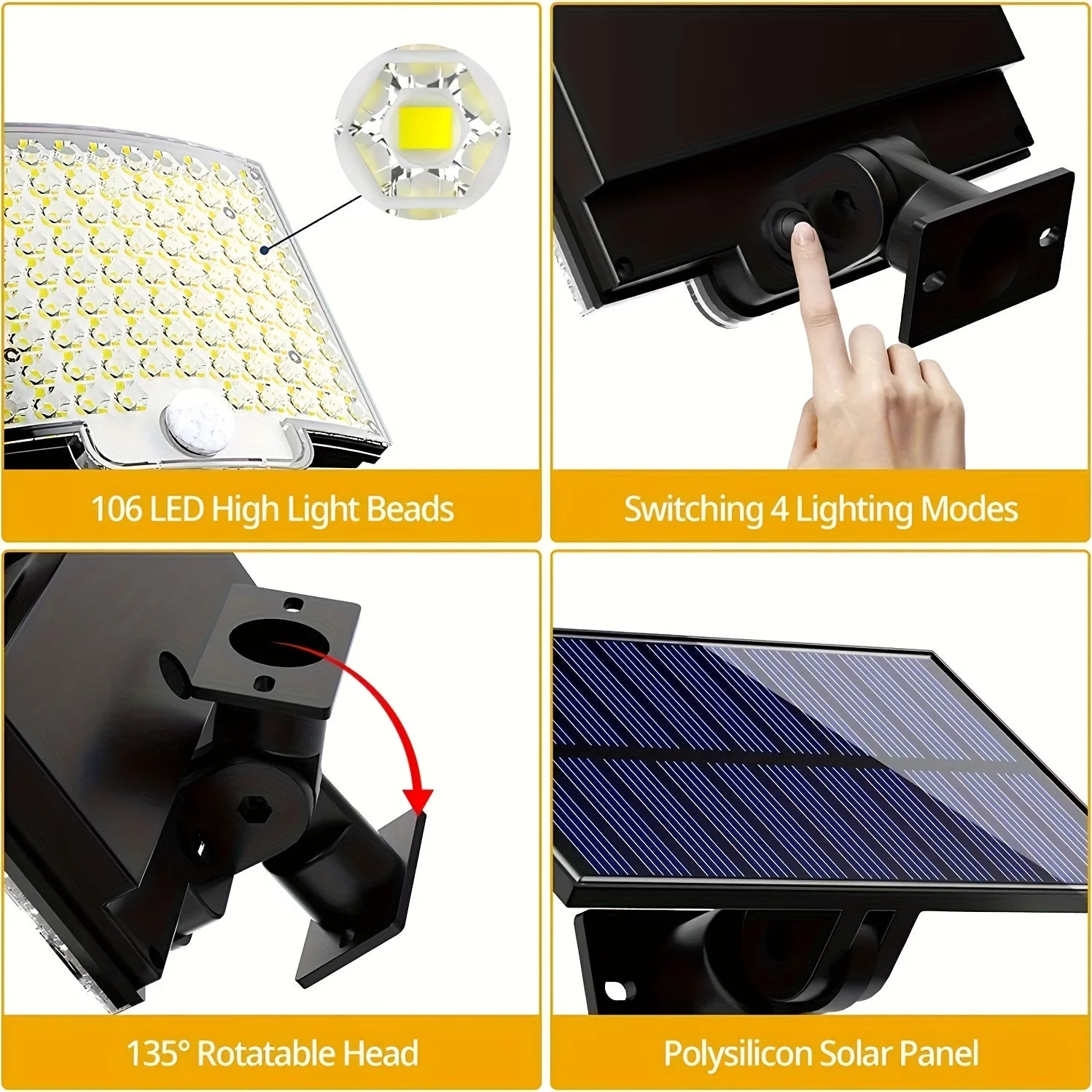 Hocozy - Bright Solar Light with Motion Sensor - light accessoires lamp led modern sensor solar decor waterproof wireless wall