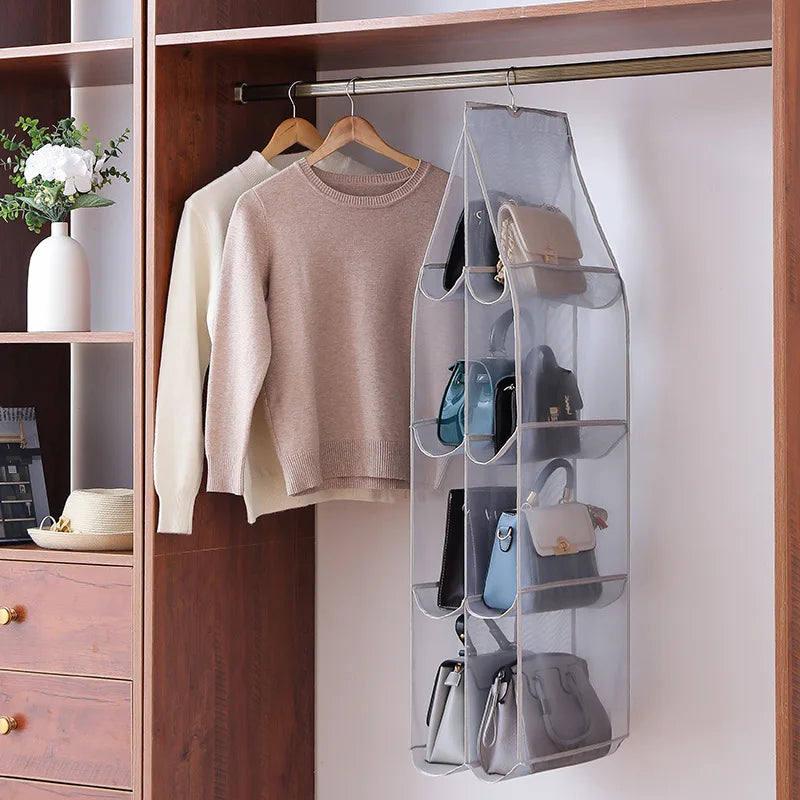 Hocozy - Hanging Closet Transparent Storage Bag - big clothes bag storage box organizer sock hanger hook travel set under bed