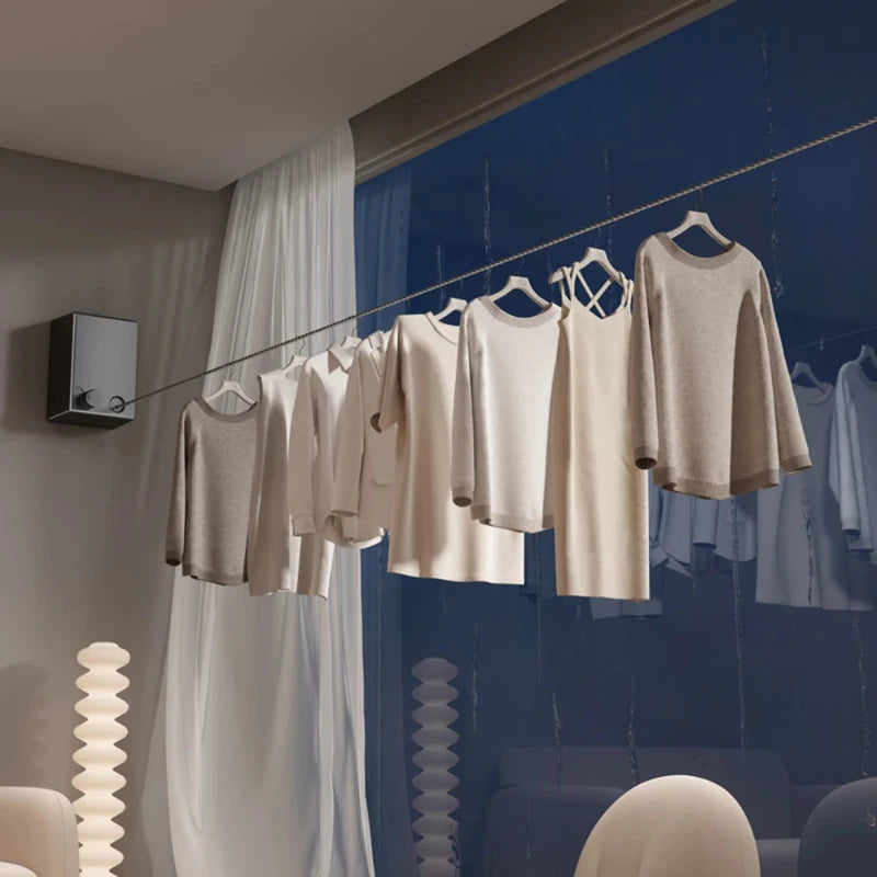 Hocozy - Stainless Retractable Clothesline - retractable balcony drain clothline