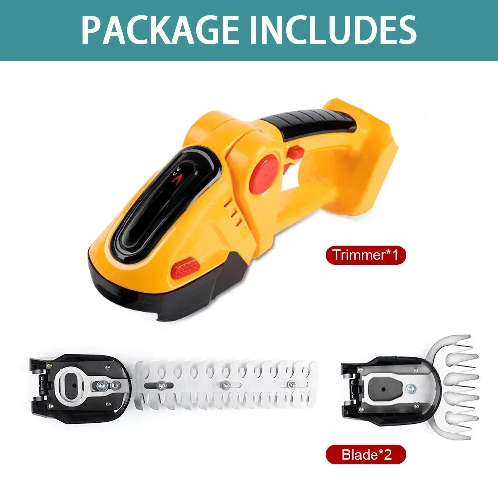 Hocozy - 2 IN 1 Cordless Electric Hedge Trimmer - Cordless Electric Hedge Trimmer Battery-Powered Gardening Tool Landscape Maintenance Easy to Use Lightweight Design Adjustable Blade Length Garden Tool Compact Size Efficient Cutting Performance