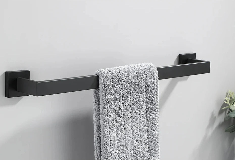 Hocozy - Matte Black Bathroom Hardware Set - bathroom toilet rack holder shelf hardware organizer accessories