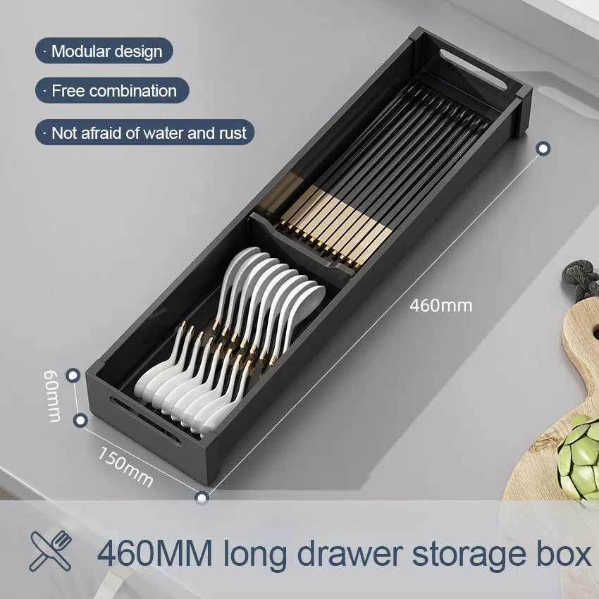 Hocozy - Adjustable Dish Rack Under Cabinet Drawer - kitchen Storage organizer drawer dish rack drying cabinet pot pan holder
