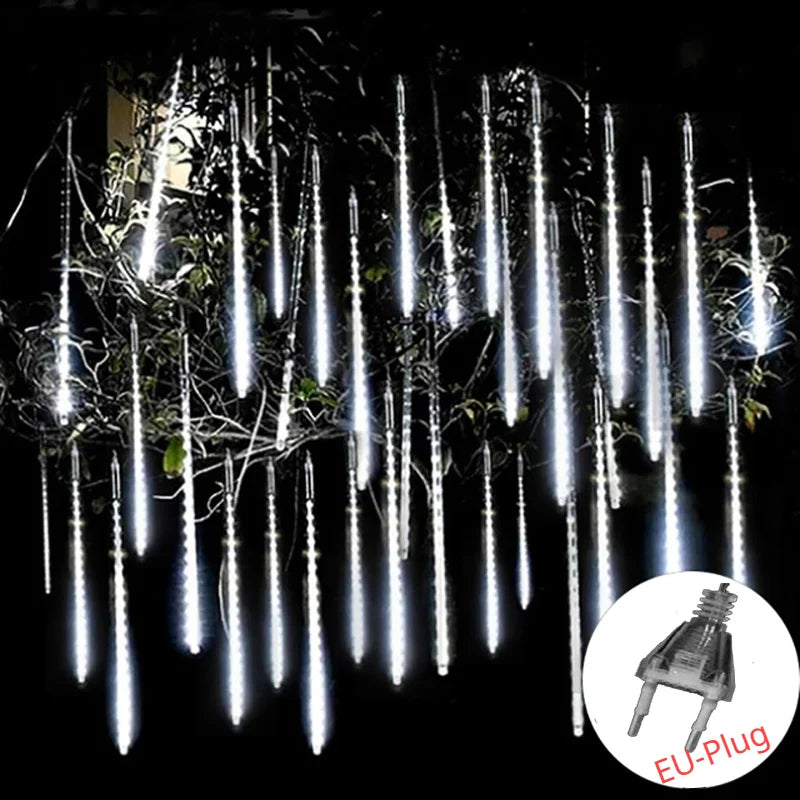 Hocozy - Solar Meteor Shower Rain String Lights - light accessoires lamp led modern sensor solar decor waterproof wireless wall