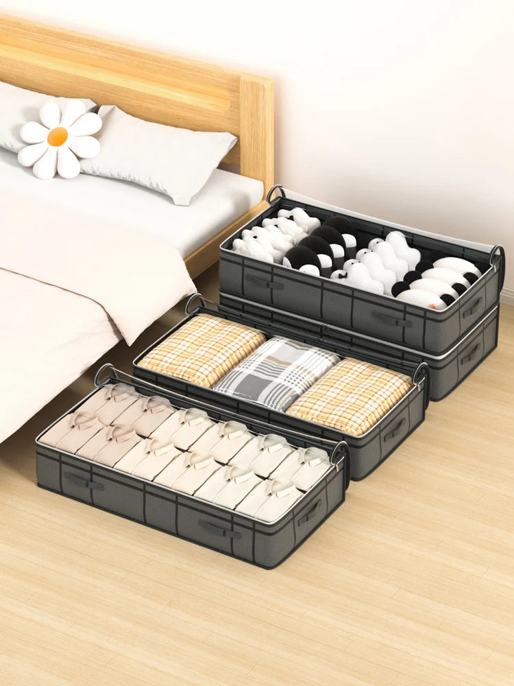 Hocozy - Organizer Storage Bag for Under Bed - big clothes bag storage box organizer sock hanger hook travel set under bed