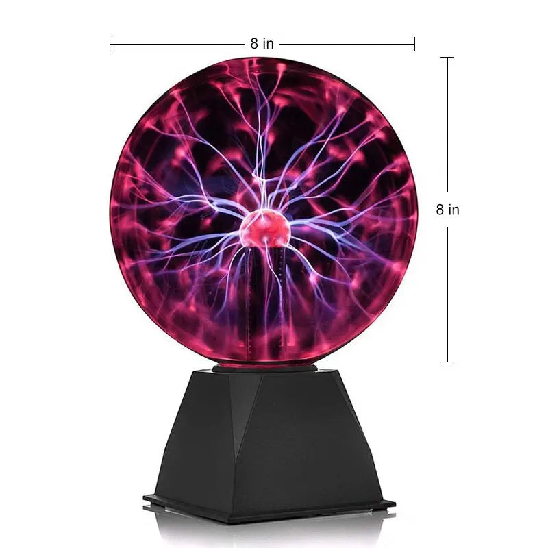 Hocozy - Magic Plasma Ball - Light Display Science Toy Interactive Decoration LED Plasma Globe Home Decor Educational Tool Electromagnetic Sphere Unique Gift Idea Desk Decor
