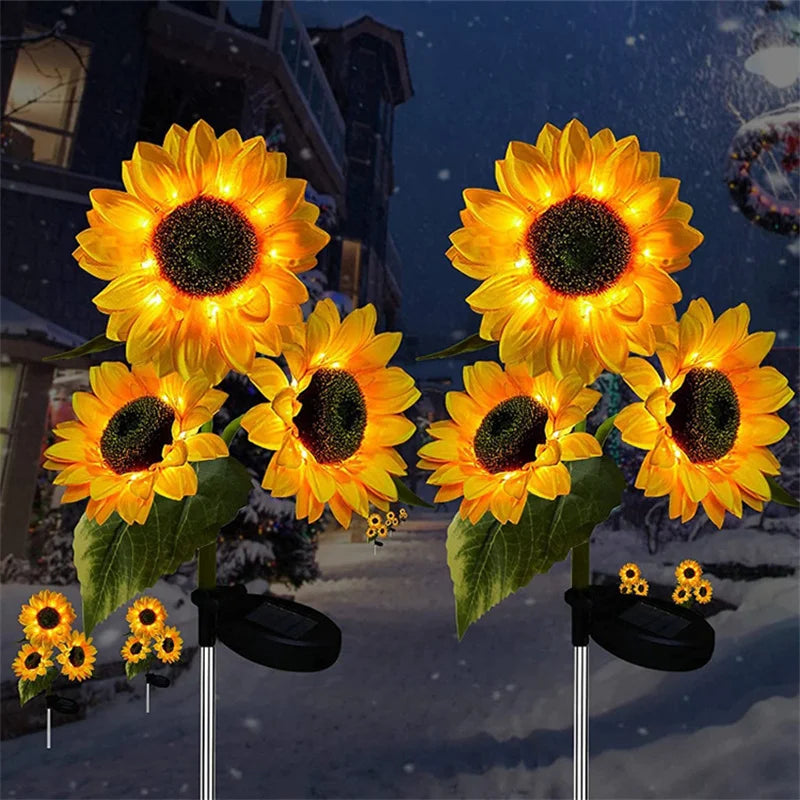 Hocozy - Sunflower Solar Garden Light - light accessoires lamp led modern sensor solar decor waterproof wireless wall