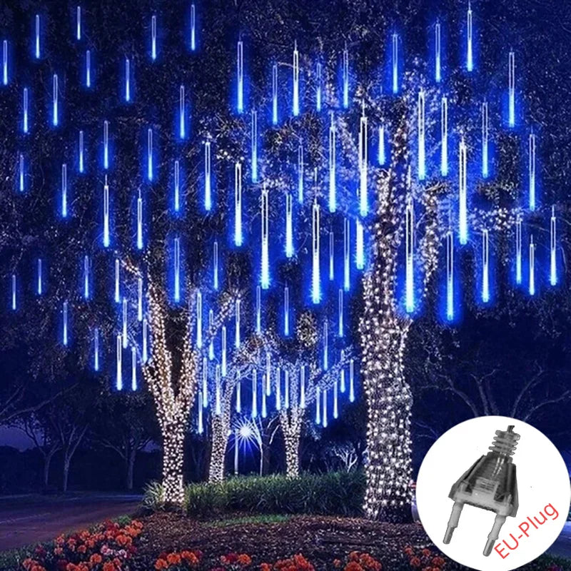 Hocozy - Solar Meteor Shower Rain String Lights - light accessoires lamp led modern sensor solar decor waterproof wireless wall