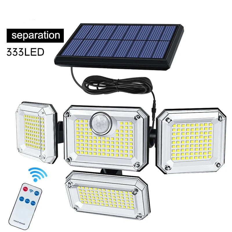 Hocozy - 333 Led Solar Lamp with Motion Sensor - light accessoires lamp led modern sensor solar decor waterproof wireless wall