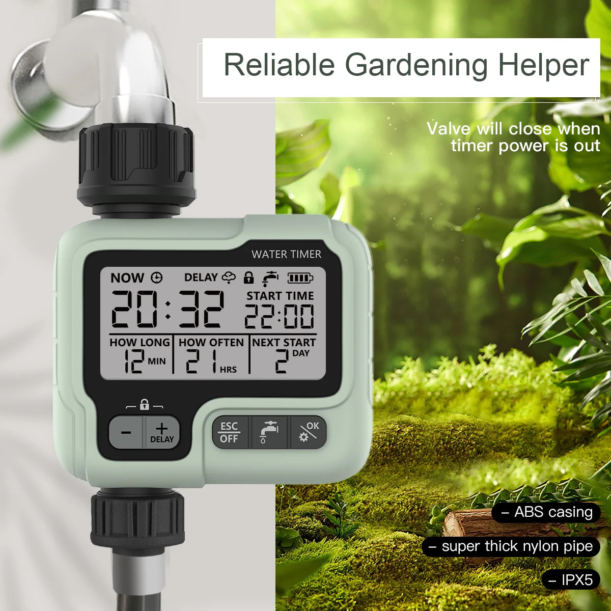 Hocozy - Digital Irrigation Machine - garden plant kits watering pot irrigation hand tools netting hanging stick ties green balcony