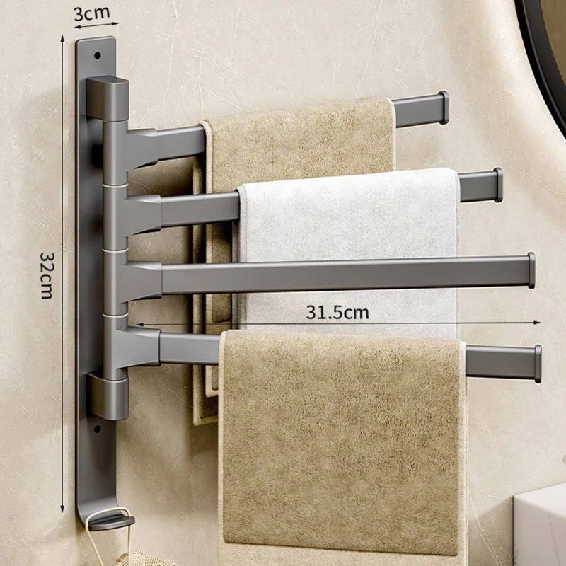 Hocozy - Rotatable Bathroom Towel Rack - bathroom toilet rack holder shelf hardware organizer accessories